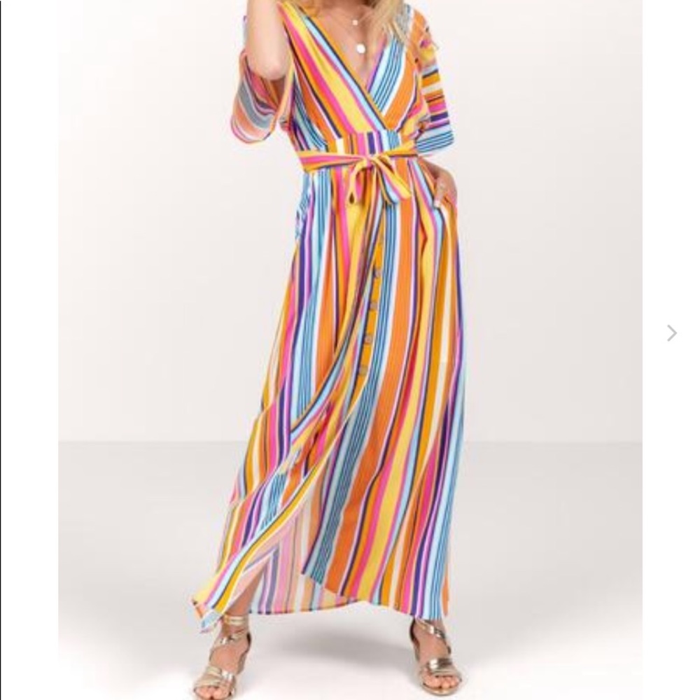 COPY - Harper heritage striped  maxi dress SZ M